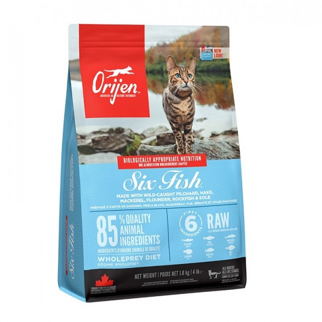 ORIJEN Six Fish Cat - dry cat food - 1,8kg