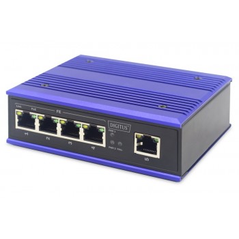 ASSMANN Electronic DN-650107 network switch Fast Ethernet (10/100) Power over Ethernet (PoE) Black, Blue