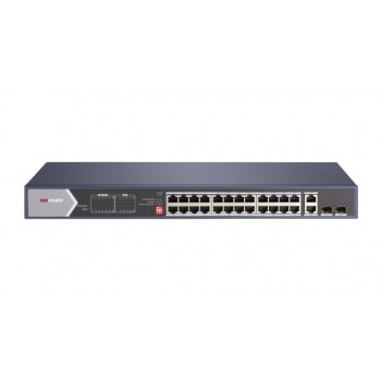 Hikvision DS-3E0528HP-E Network Links Unmanaged Gigabit Ethernet (10/100/1000) PoE Support Blue