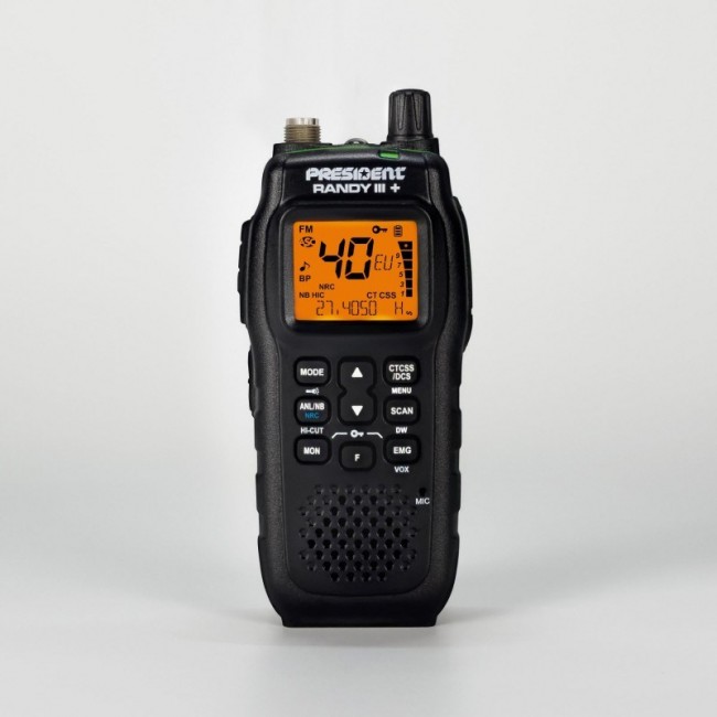 President Randy III Plus ASC AM/FM CB Portable Radio Black