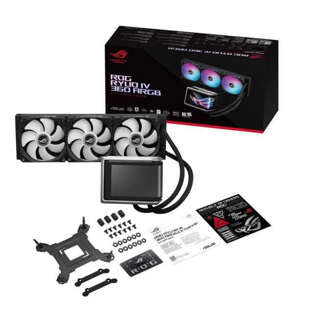 ASUS ROG RYUO IV 360 ARGB Processor All-in-one liquid cooler 12 cm Black ASUS ROG RYUO IV 360 ARGB Processor All-in-one liquid cooler 12 cm Black