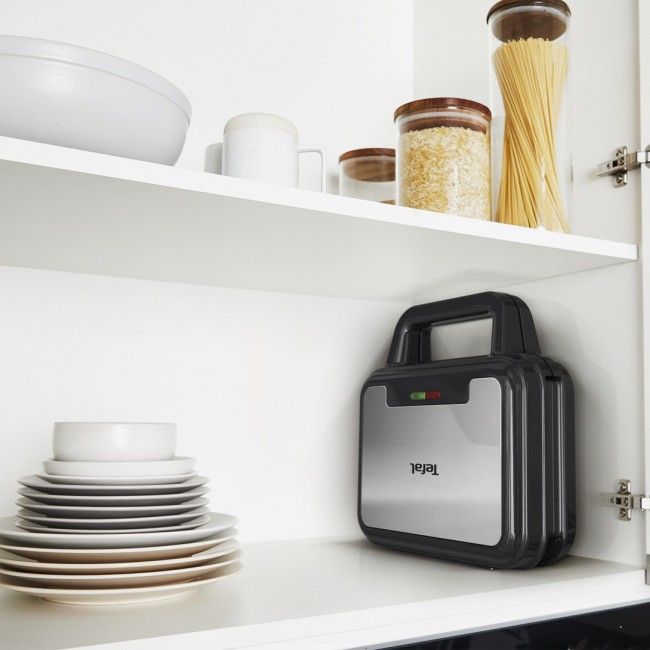 Tefal SW383D10 sandwich maker 700 W Black, Stainless steel