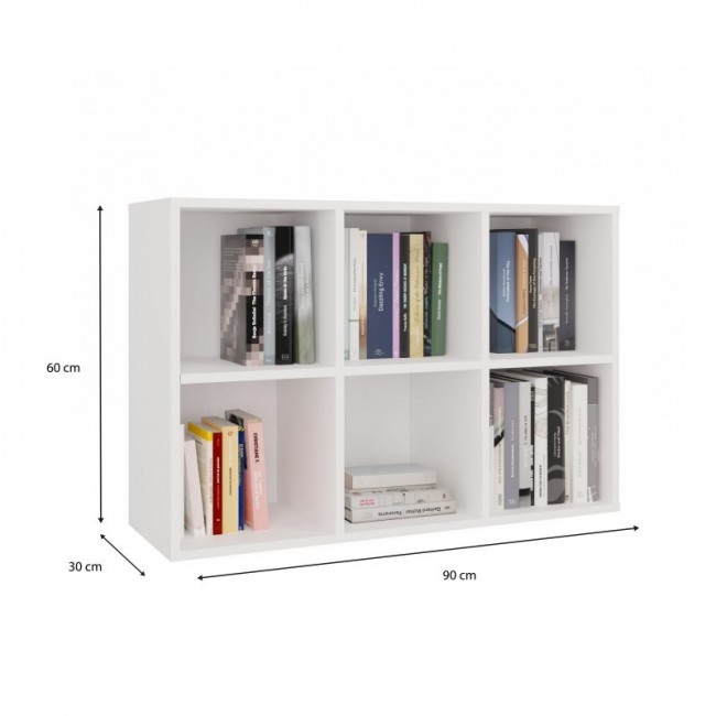 MALAX MINI 2X3 WHITE BOOKCASE