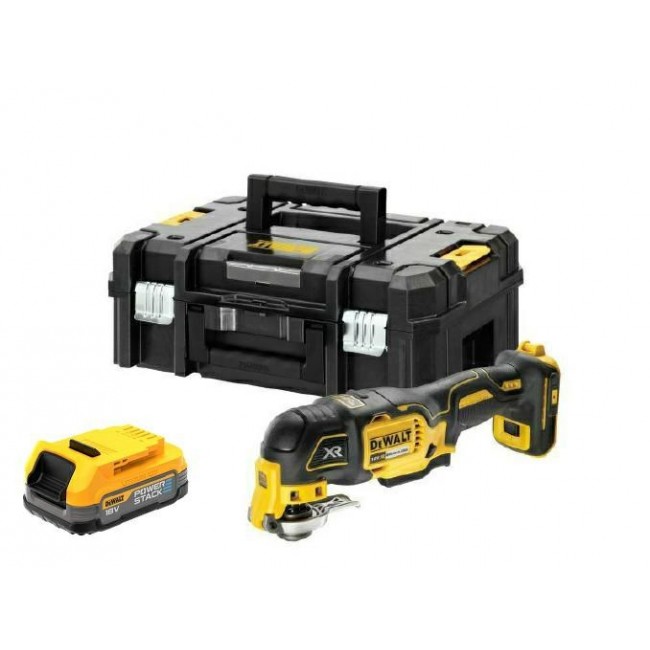 DEWALT NARZĘDZIE WIELOFUNKCYJNE 18V DCS356E1T 1x1,7Ah POWERSTACK, BEZ ADOWARKI, TSTAK