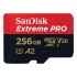 SD MicroSD Card 256GB SanDisk Extreme Pro SDXC inkl. Adapt