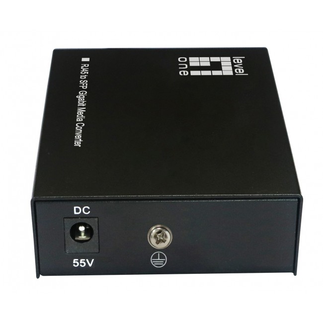 LevelOne RJ45 to SFP Gigabit Media Converter, 802.3bt 60W PoE PSE
