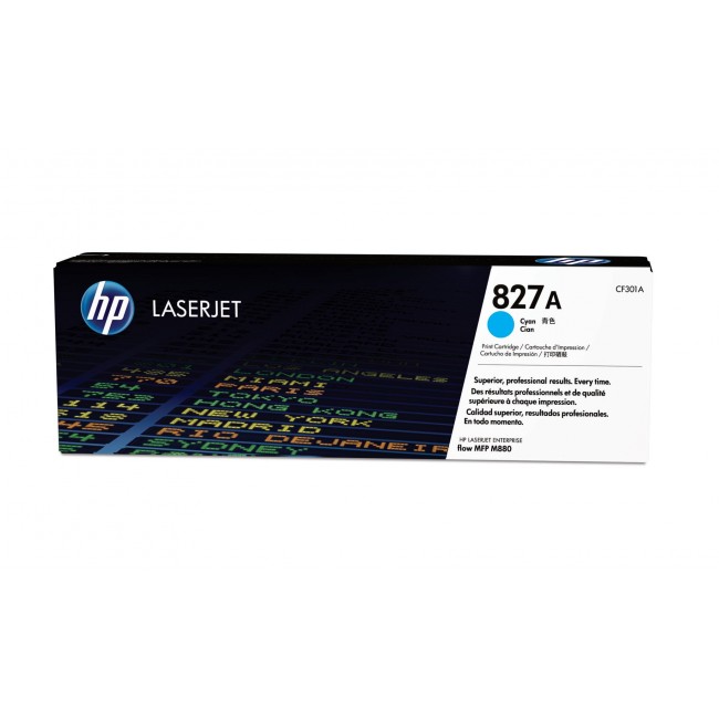 HP 827A Cyan Original LaserJet Toner Cartridge HP 827A Cyan Original LaserJet Toner Cartridge