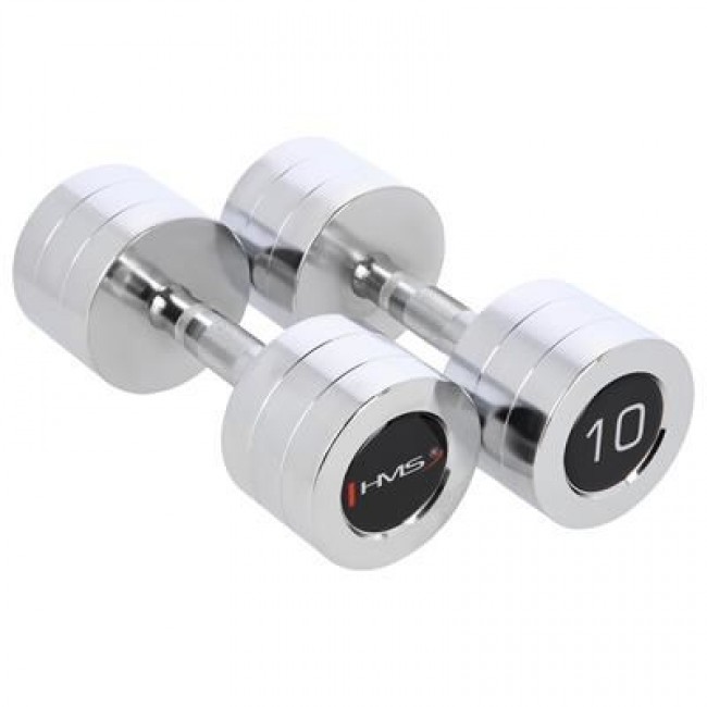 Chrome dumbbells 2x10 kg HMS CHD10 Chrome dumbbells 2x10 kg HMS CHD10