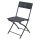 Extralink Small Black Forest Garden Furniture Set, Two Chairs + Black Table outdoor furniture set