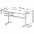 Manual height adjustable desk Ergo Office, max 40 kg, max height 117cm, with a top for standing and sitting work, ER-401 W