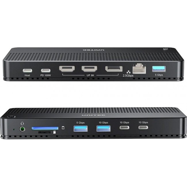 Unitek D1104A01 13in1 MST HDMI DP 8K PD 100W Docking Station Unitek D1104A01 13in1 MST HDMI DP 8K PD 100W Docking Station