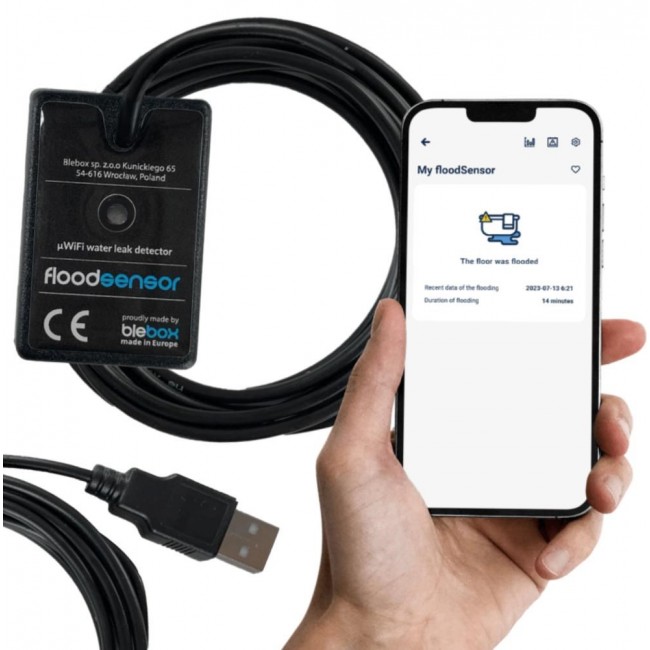BLEBOX floodSensor WiFi flood sensor 1x binary BLEBOX floodSensor WiFi flood sensor 1x binary