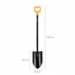 FISKARS SOLID+ XL SHARP SPADE LONG SHAFT