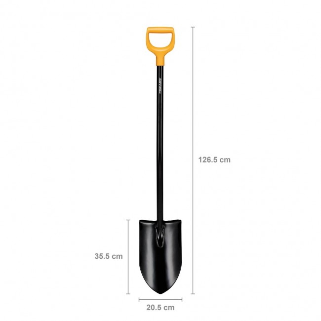 FISKARS SOLID+ XL SHARP SPADE LONG SHAFT