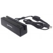 Manhattan USB-A Magnetic Strip Card Reader, Triple Track Reader, Keyboard Wedge Decoder, Cable 1.5m, Black, Three Year Warranty
