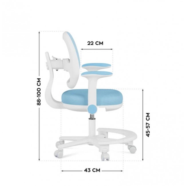 Junior 3.6 Blue swivel chair