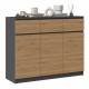 3D3S chest of drawers 120x40x97 cm, anthracite/artisan