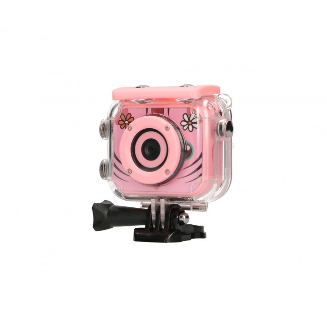 Extralink Camera Kids Camera H18 Pink 1080P 30fps, IP68, 2.0