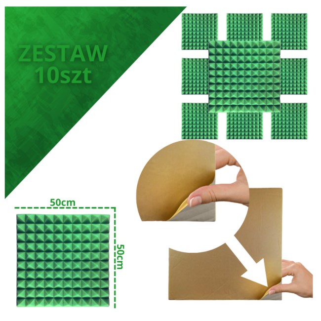 DNA AM2 GN acoustic panel set of 10 pcs. green DNA AM2 GN acoustic panel set of 10 pcs. green