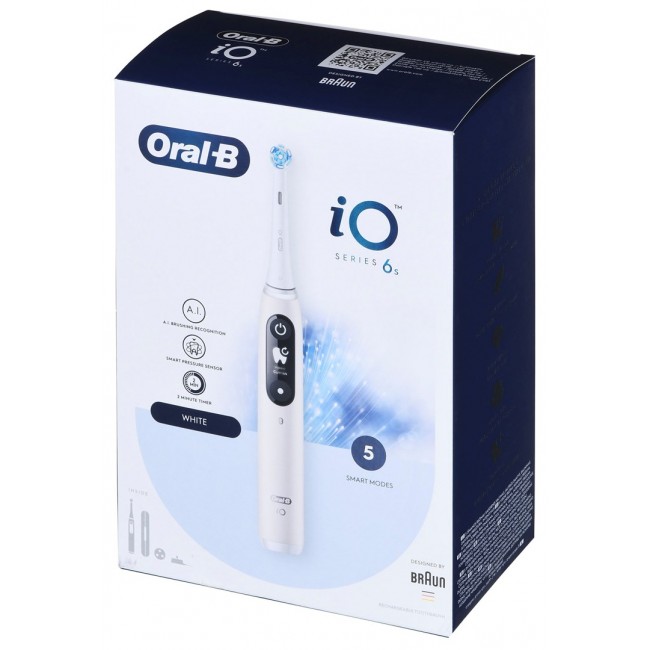 Braun Oral-B iO6 Series Electric Toothbrush White Braun Oral-B iO6 Series Electric Toothbrush White