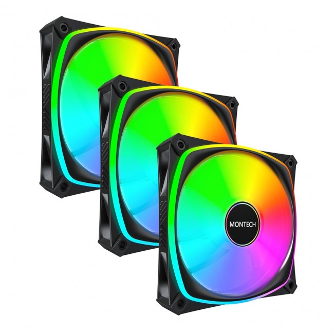 Montech RX120 PRO Computer case Fan 12 cm White 3 pc(s) Montech RX120 PRO Computer case Fan 12 cm White 3 pc(s)