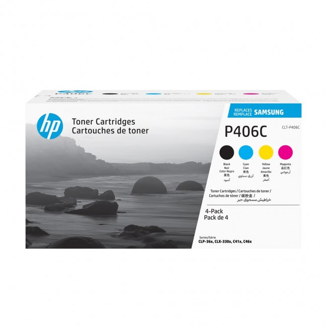 Samsung CLT-P406C 4-pack Cyan/Magenta/Yellow/Black Original Toner Cartridge Samsung CLT-P406C 4-pack Cyan/Magenta/Yellow/Black Original Toner Cartridge