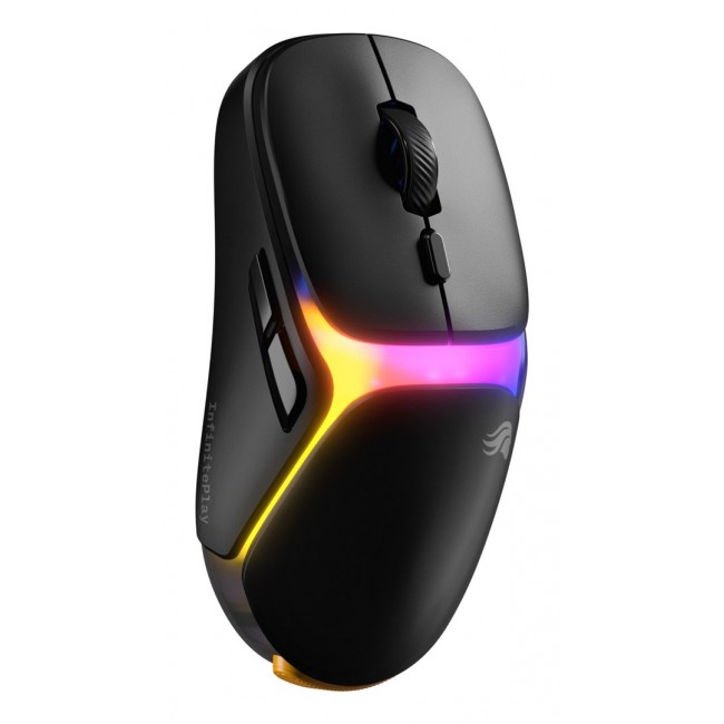 Glorious Gaming Model O3 Wireless Gaming Mouse - InfinitePlay Swappable Battery System, 8k Polling, 130M Click Optical Switches, Ultralight 66g, 30K DPI Optical Sensor, RGB - Black