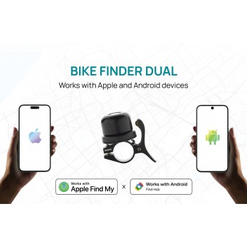 XD Connects Bike Finder Dual Bike Bell with Tracker Apple & Android Find (IPX6) P301.1401