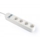Gembird TSL-PS-S4U-01-W Smart power strip 4 AC outlet(s) Type E 1.5 m 3 3880 W White