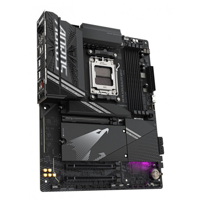 GIGABYTE X870 AORUS ELITE WIFI7 Motherboard - Supports AMD Ryzen 9000 CPUs, 16+2+2 phases VRM, up to 8000MHz DDR5 (OC), 3xPCIe 5.0 + 1xPCIe 4.0, Wi-Fi 7, 2.5GbE LAN, USB 4