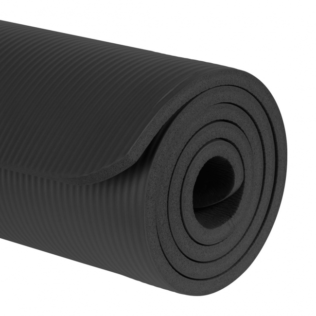 REBEL ACTIVE black gymnastic exercise mat REBEL ACTIVE black gymnastic exercise mat