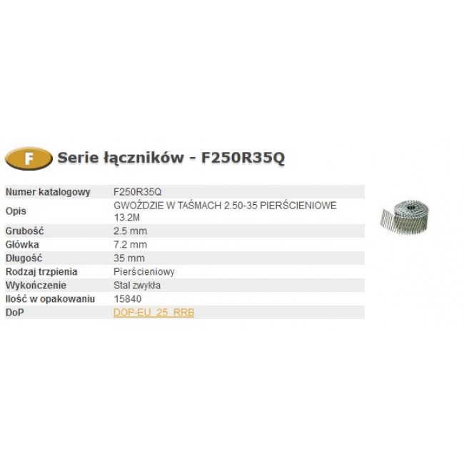 BOSTITCH GWO DZIE F 25-35 13,2M