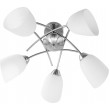 Activejet Classic chandelier pendant ceiling lamp NIKITA nickel 5xE27 for living room