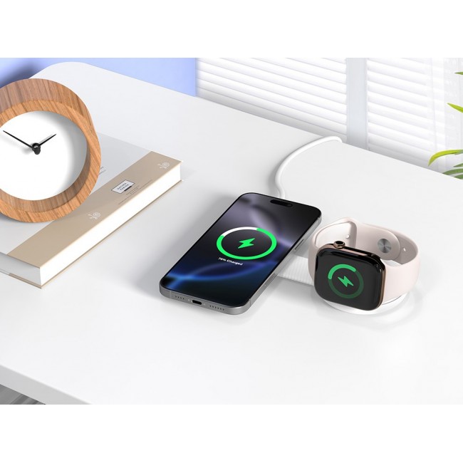 Conceptronic GORGON04W 2-in-1 Foldable Magnetic Qi2 25W Wireless Charger