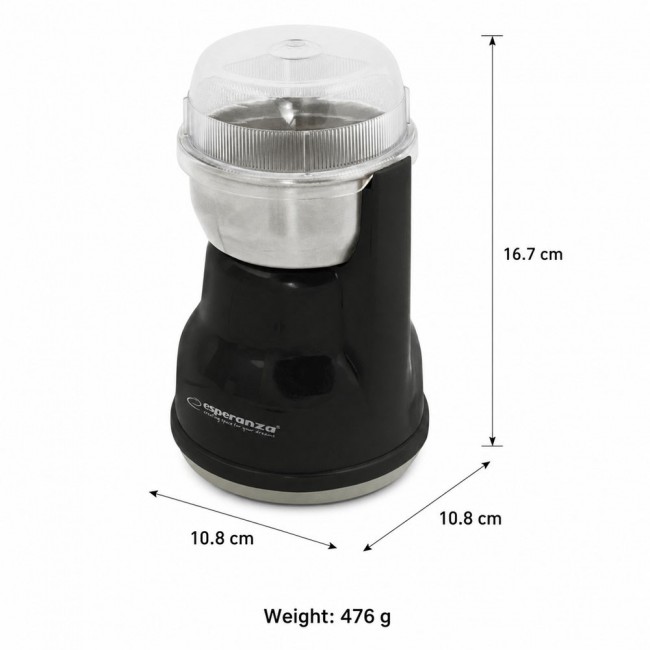 Esperanza EKC002K coffee grinder 160 W Black
