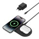 Belkin WIZ021VFBK - 2-in-1 wireless charging pad with Qi2 technology 15 W, black Belkin WIZ021VFBK - 2-in-1 wireless charging pad with Qi2 technology 15 W, black