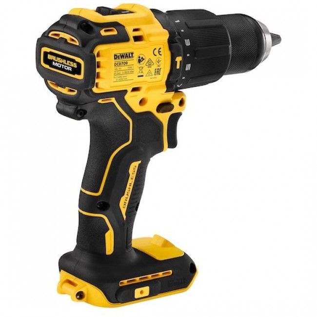DeWALT DCD709N-XJ drill 1650 RPM Keyless 1.2 kg Black, Yellow DeWALT DCD709N-XJ drill 1650 RPM Keyless 1.2 kg Black, Yellow
