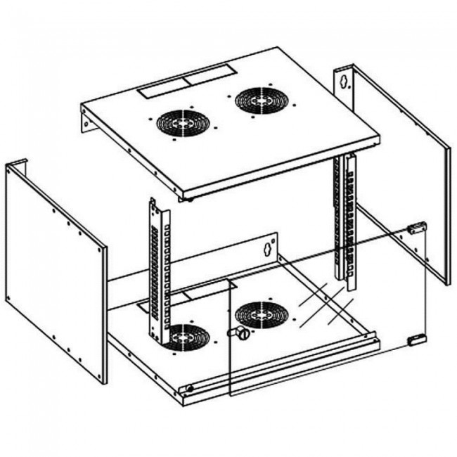 Techly Wall Rack Cabinet 19 6U prof. 320 Grey Assembled Techly Wall Rack Cabinet 19 6U prof. 320 Grey Assembled