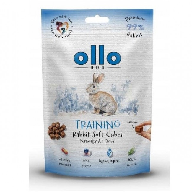 OLLO Air Dried Training Rabbit Cubes - dog treat - 80g OLLO Air Dried Training Rabbit Cubes - dog treat - 80g
