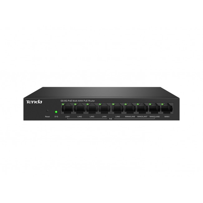 Tenda G0-8G-PoE wired router Gigabit Ethernet Black Tenda G0-8G-PoE wired router Gigabit Ethernet Black