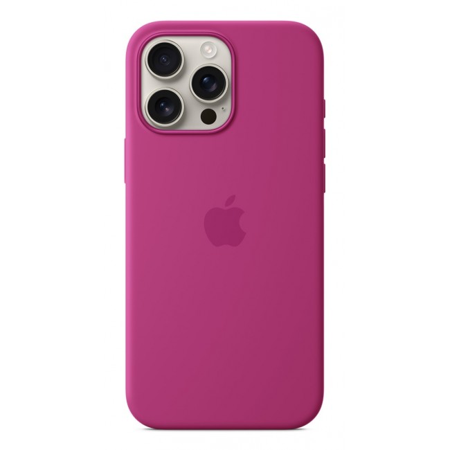 Apple iPhone 16 Pro Max Silicone Case with MagSafe - Fuchsia