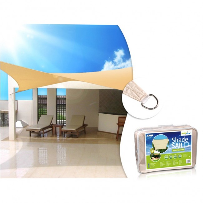 Sunscreen UV polyester 5m square GreenBlue GB505