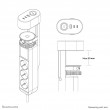 Neomounts DS22-840WH6 Desk socket with clamp and USB-C and USB-A ports - Quick charge