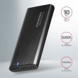 Axagon EEM2-SB2 External USB-C 3.2 Gen 2 metal box for M.2 NVMe & SATA SSD disks. Screwless