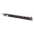 Digitus Aluminum socket strip, 7-way with circuit breaker