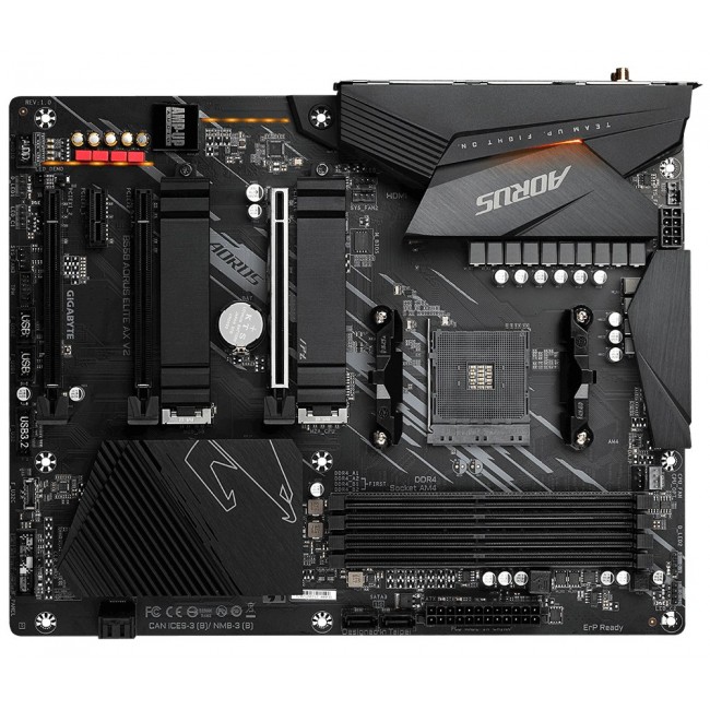 GIGABYTE B550 AORUS ELITE AX V2 Motherboard - Supports AMD Ryzen 5000 Series AM4 CPUs, 12+2 Phases Digital Twin Power Design, up to 4733MHz DDR4 (OC), 2xPCIe 3.0 M.2, WiFi 6E, 2.5GbE LAN, USB 3.2 Gen1