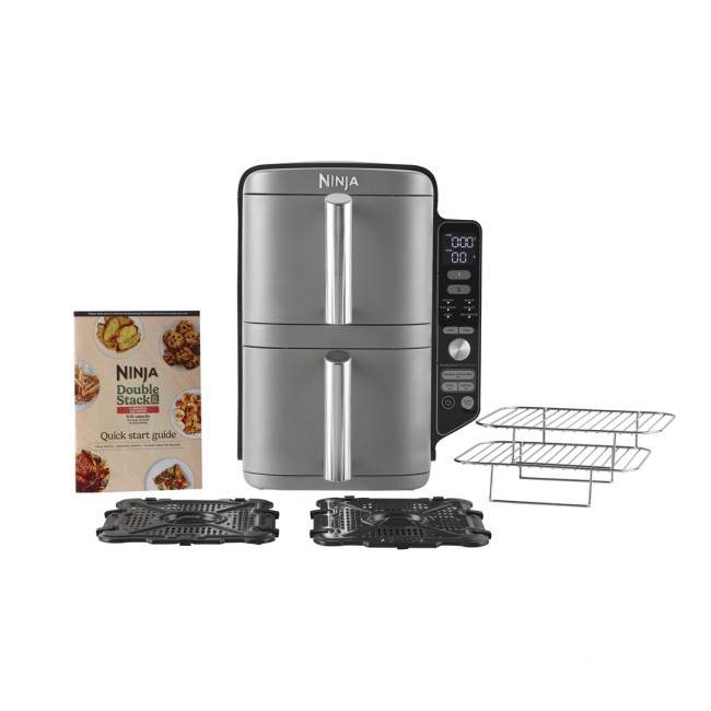 Ninja SL400EU fryer Double 9.5 L 2470 W Hot air fryer Black, Grey Ninja SL400EU fryer Double 9.5 L 2470 W Hot air fryer Black, Grey