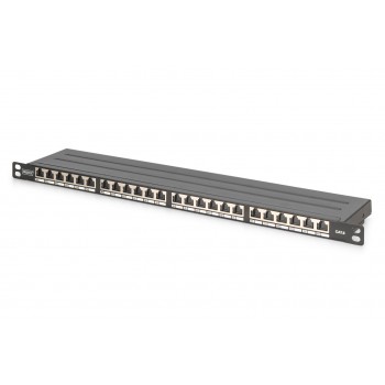 Digitus CAT 6, Class E High Density Patch Panel, shielded, black