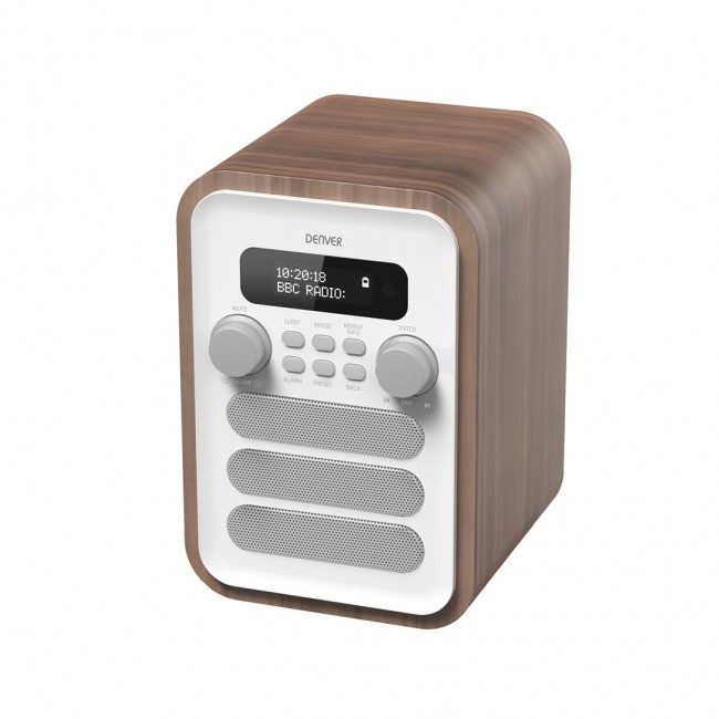 Denver DAB-48WHITE Personal Digital White, Wood Denver DAB-48WHITE Personal Digital White, Wood