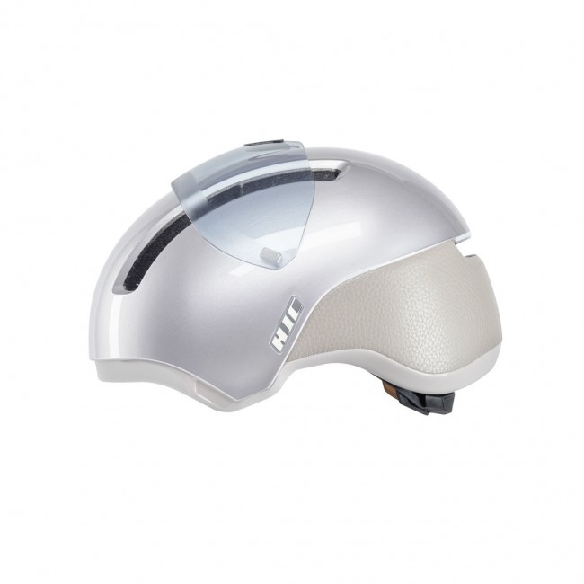 HJC CALIDO PLUS Silver Cycling Helmet, PEARL GREYISH SILVER, Size L